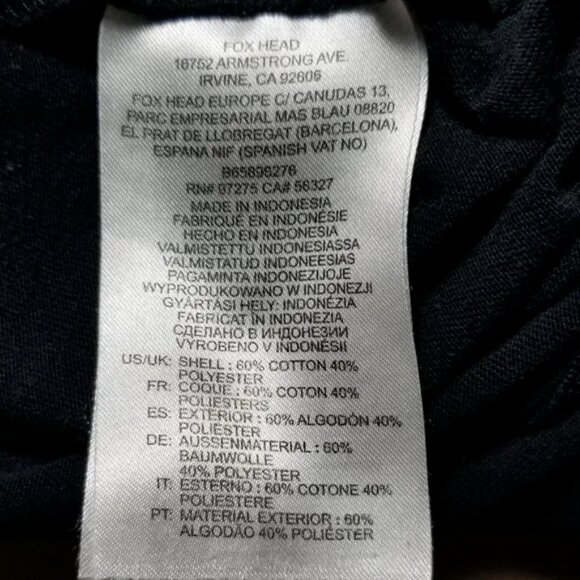 Fox Head Racing Team Nineteen Seventy Four Men's Tee Size Large Black - Picture 4 of 4